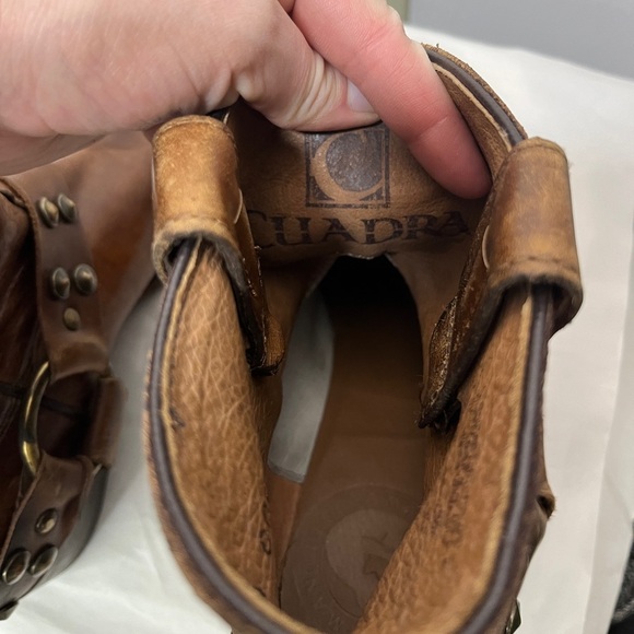 Vintage Brown Leather Ankle Booties - Picture 6 of 10